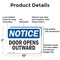 Signmission Door Opens Outward, 10 in W x Rectangle, Aluminum OS-2PACK-NS-A-710-L-11517 - alternate 3